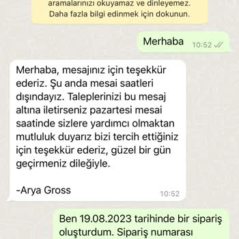 Arya Gross 12 Gündür Siparişimi Kargoya Vermiyor.