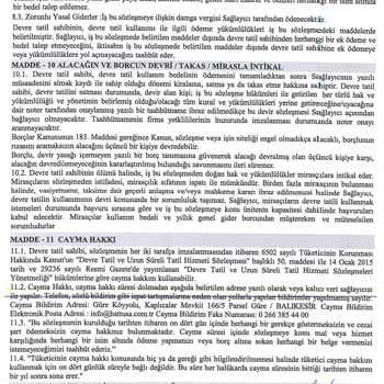 Hattuşa Termal Termal Termal Termal Otel Cayma Hakkımı Kullandırmıyor.