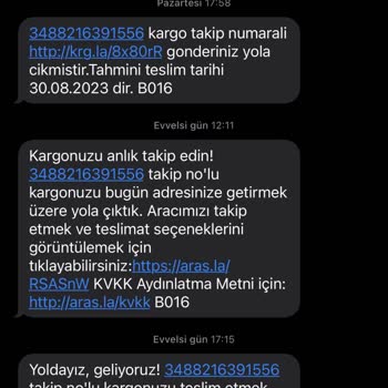 Afyon Aras Kargo Kocatepe Şubesi Yalan Söylüyor İşini Yapmıyor