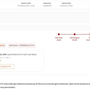 Trendyol - Trendyol Ekspress İade Ürünü Kaybetti