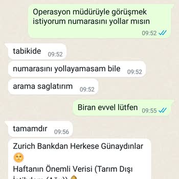 Zurich Global Paramı İade Etmiyor