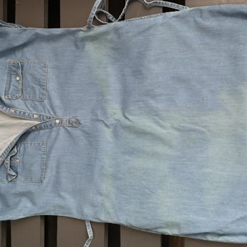 Mavi Kot Elbise Renk Değişimi