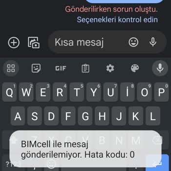 Bimcell Mesaj Gönderme Sorunu