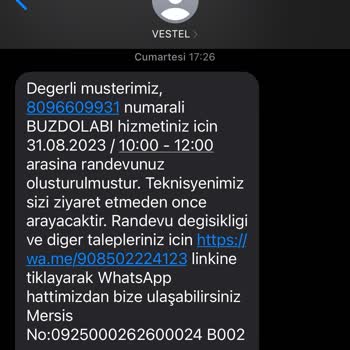 Vestel Buzdolabı Teslimatı Ve Yanlış Yönlendirme