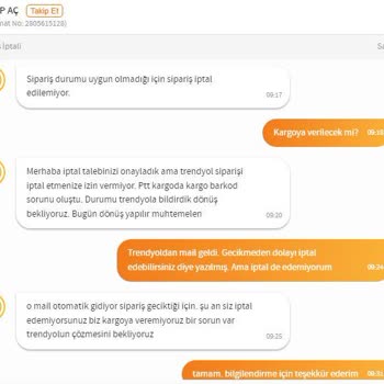 Trendyol'dan Aldığım Ürün Ne Elime Ulaşıyor Ne De İptali Mümkün