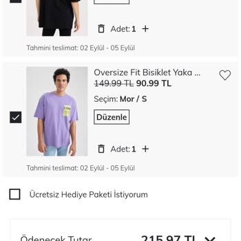 DeFacto'nun Sepete Uyguladığı Farklı Tarife
