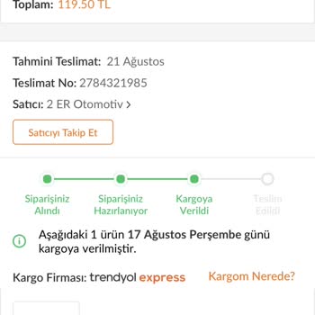 Trendyol Express Siparişim 2 Hafta Oldu Gelmedi