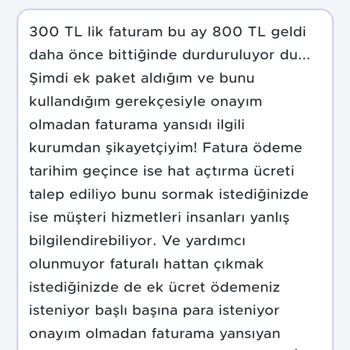 Vodafone 300 TL'lik Faturam 800 TL Geldi