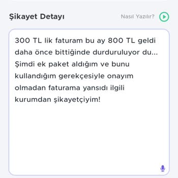 Vodafone 300 TL'lik Faturam 800 TL Geldi