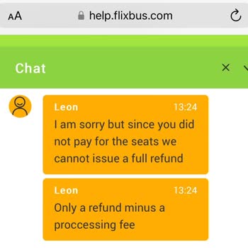 FlixBus Changed Our Reserved Seats And Charged For Refund
