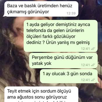 Yataş Ürün Teslim Etmiyor.