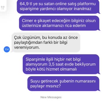 Getir Su Kadıköy 4 Saat Teslim Edilmeyen Su Siparişi