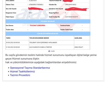 Aras Kargo Kargo Kabul Edilmedi Yalanı