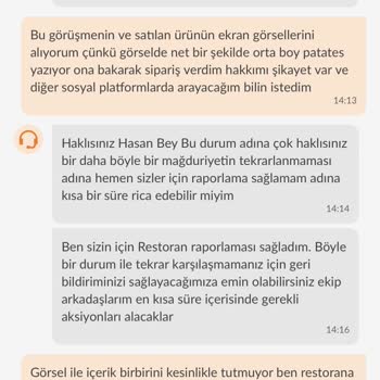 Trendyol Yemek - Görsel İle Satılan Ürün Birbirini Tutmuyor