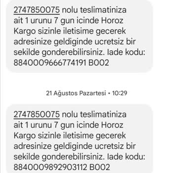 Horoz Lojistik Ürün Teslimatında Dikkatsizlik Ve Geri Dönüşün Olmaması