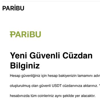 Paribu Cüzdanımdaki Bakiye Gözükmüyor