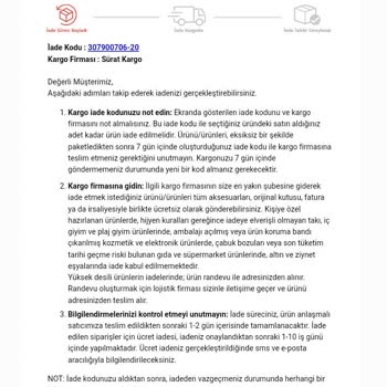 ÇiçekSepeti İade Reddi İadenin Kabul Edilmemesi