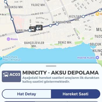 Antalya Büyükşehir Belediyesi Otobüsün Kalkış Saatinde Beklemesi