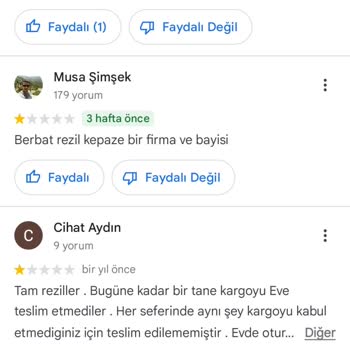 Aras Kargo Dilovası Şubesi Çalışmıyor