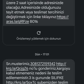 Aras Kargo Kargo Gelmemesi Ve İade Edilmesi