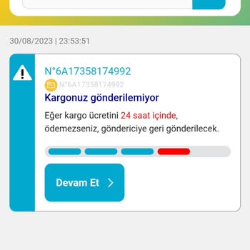 0850 545 43 70 Kargo Mesajı