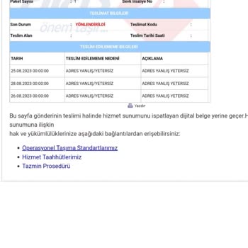 Aras Kargo Adresinin Sistem De Kayıtlı Olamaması Ve Kargonun Yine De Gönderilmesi