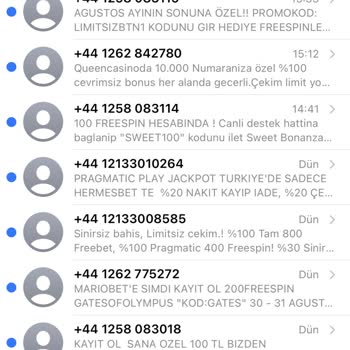 Vodafone +44 SMS İstilası
