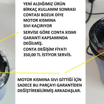 Yeni Alınan Arzum AR1166 Blender Bıçak Kısmı Sızdırma Yapıyor