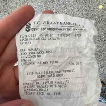 Denizbank ATM Hesabımdan Parayı Çekti Ama Vermedi