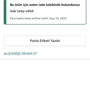 Amazon İadesi Halen Yapılmayan Sorun