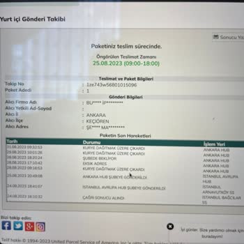 UPS Türkiye Teslimat Sorunu