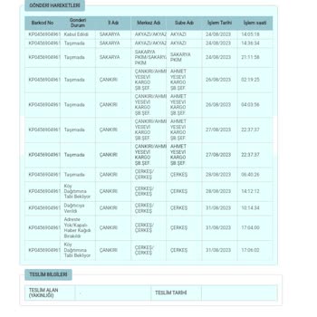 PTT Kargo Köy Dağıtımına Çıktığı Halde Kargom Bana Ulaşmadı