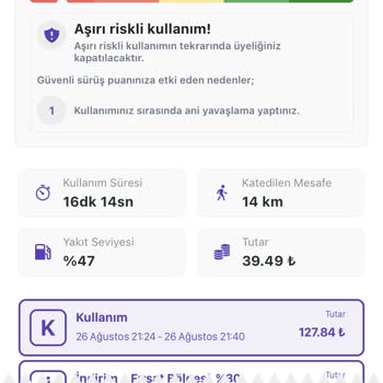GetirAraç Sebepsizce Süresiz İptal