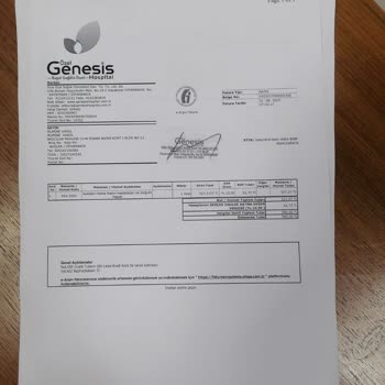 Özel Genesis Hospital Hastane Şikayeti Edilmeyen Muayene Ücreti