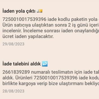 Trendyol - Altınbaş Yonca Kolyenin İade/onarım/değişim Red Verilmesi