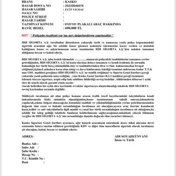 Hdi Sigorta Pert Bedelini Piyasanın Yarı Fiyatında Ödüyor