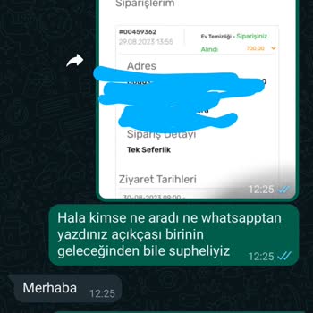 Temizlikyolda.com Hizmet Anlayışı Yok