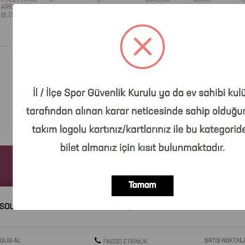 Passolig Kısıtlama Engeli Kaldırma