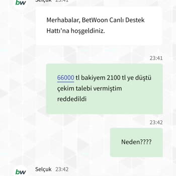 Betwoon Para İademi Gerçekleştirmiyor