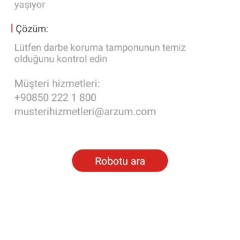Arzum Robotekx2 Darbe Koruma Arızası