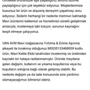 Mavi Yıpranan Kot Pantolona Kullanım Hatası Var Diyor.