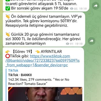 Görev Yap Para Kazan Telegram TikTok Çalışma Grubu Aldatmacası