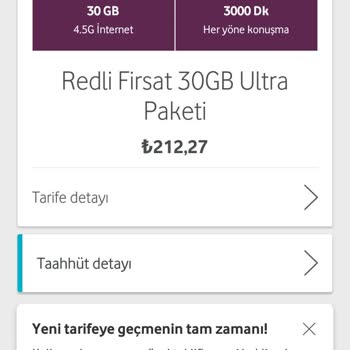 Vodafone Yüksek Tarife Ücret Konusu