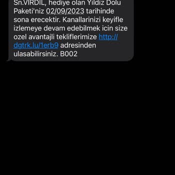 Digiturk Yıldız Dolu Paketi Hediye Sorunu