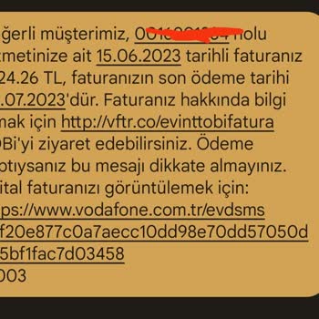 Vodafone Kesinlikle Tarafıma Yansımayacak Denildiği Halde Yansıyan Cayma Bedeli
