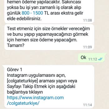 Telegram/WhatsApp Sahte Kâr Lar
