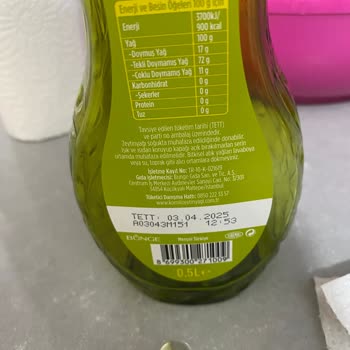 Komili Zeytinyağı İçinden Yabancı Madde