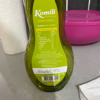 Komili Zeytinyağı İçinden Yabancı Madde