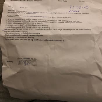 Atasun Optik Rayban Gözlük Garanti Kabul Edilmiyor