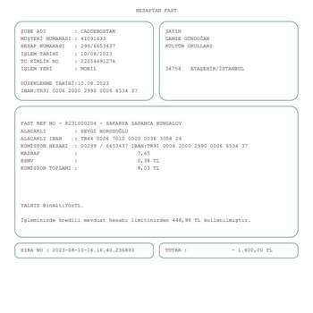 Rakip Turizm Geri Alınamayan Tutar